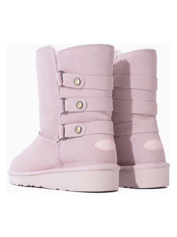 NICEBAY Leren winterlaarzen "Bernie" lichtroze