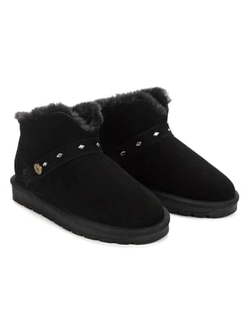 NICEBAY Leder-Winterboots "Gikado" in Schwarz