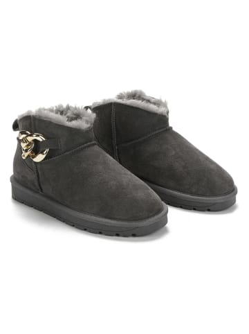 NICEBAY Leder-Winterboots "Gishka" in Anthrazit
