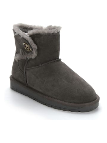 NICEBAY Leren winterboots "Labriela" grijs
