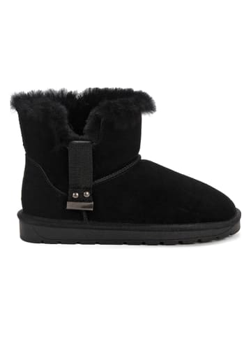 NICEBAY Leren winterboots "Labia" zwart