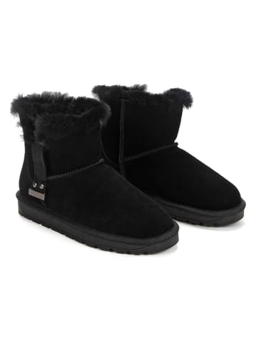 NICEBAY Leren winterboots "Labia" zwart