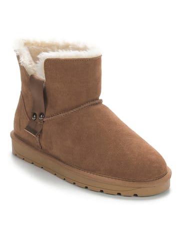 NICEBAY Leren winterboots "Labia" lichtbruin