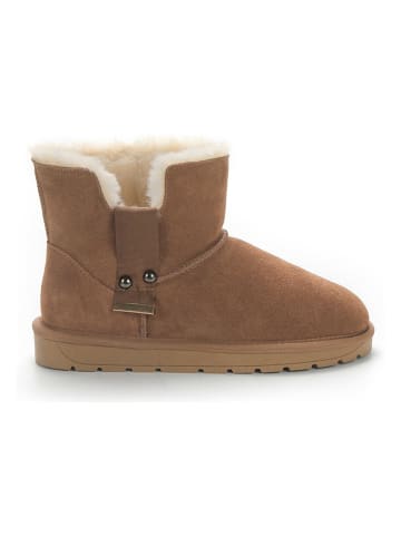 NICEBAY Leren winterboots "Labia" lichtbruin