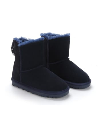 NICEBAY Leder-Winterboots "Lotzone" in Dunkelblau