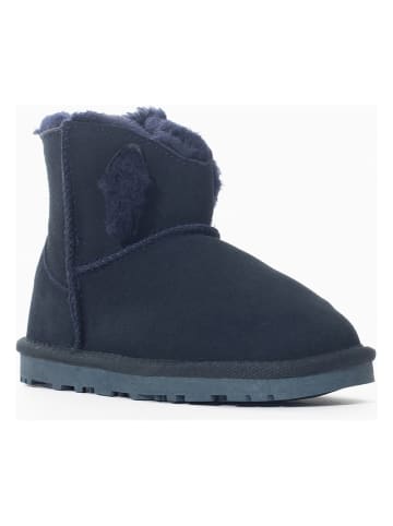 NICEBAY Leren winterboots "Lust" donkerblauw