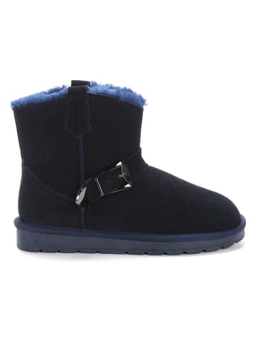 NICEBAY Leren winterboots "Wissal" donkerblauw