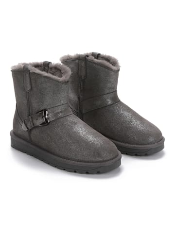 NICEBAY Leren winterboots "Wissal" grijs