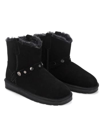 NICEBAY Leren winterboots "Wilany" zwart