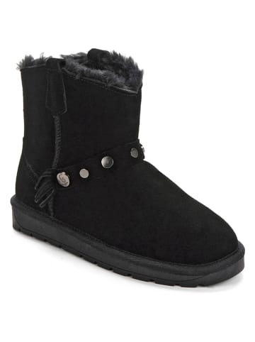 NICEBAY Leren winterboots "Wilany" zwart