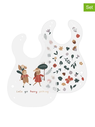 Sebra Śliniaczki (2 szt.) w kolorze białym