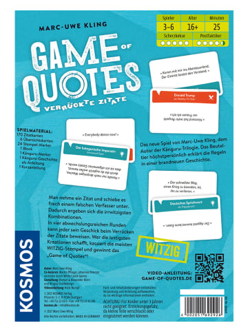 Kosmos Kartenspiel "Game of Quotes. Verrückte Zitate" - ab 16 Jahren