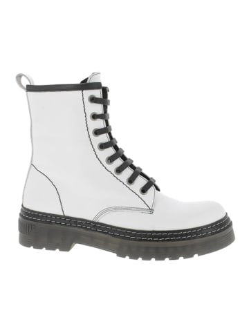 Andrea Conti Leder-Boots in Weiß