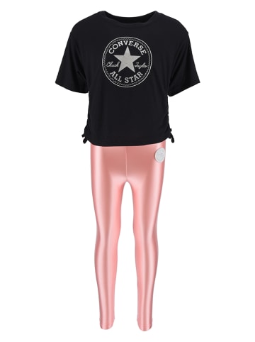 Converse 2tlg. Outfit in Schwarz/ Rosa