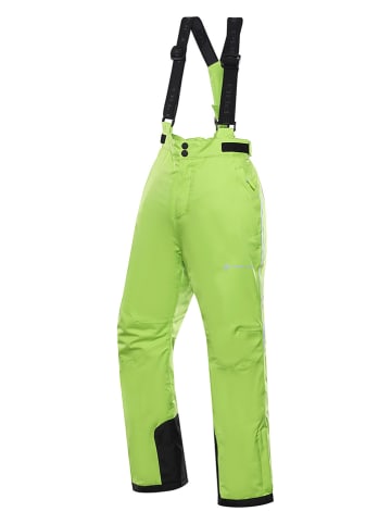 Alpine Pro Spodnie narciarskie "Lermono" w kolorze limonkowym