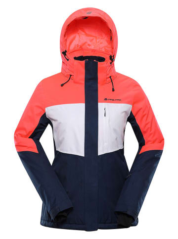 Alpine Pro Kurtka narciarska "Sardara" w kolorze brzoskwiniowo-granatowym