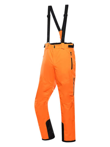 Alpine Pro Spodnie narciarskie "Lermon" w kolorze jaskrawopomarańczowym
