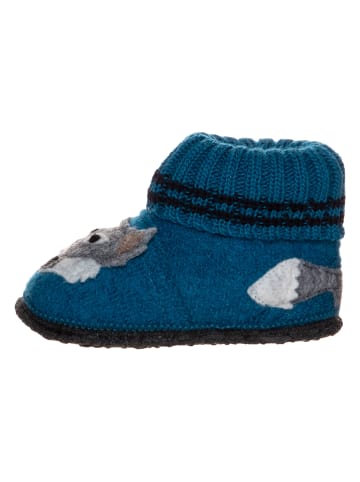 kitz-pichler Hüttenschuhe "Wolf" in Blau
