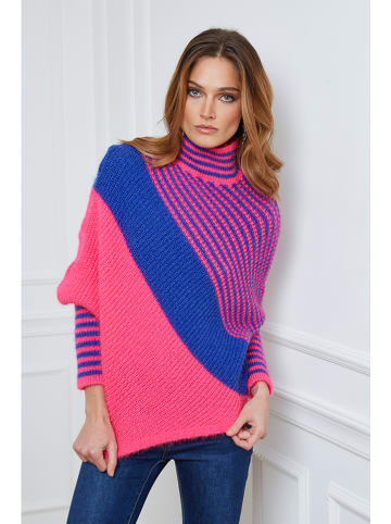 Joséfine Pullover "Karina" in Pink/ Blau