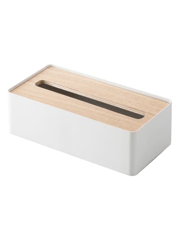 Yamazaki Pudełko "Rin" w kolorze białym na chusteczki - 26 x 8,2 x 13 cm