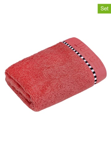 ESPRIT 6-delige set: handdoeken "Box Solid" koraalrood