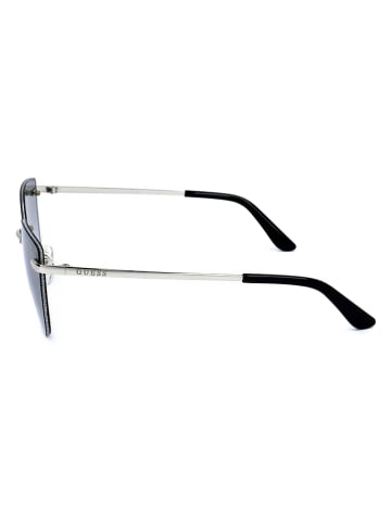 Guess Damskie okulary przeciwsłoneczne w kolorze srebrno-czarno-błękitnym