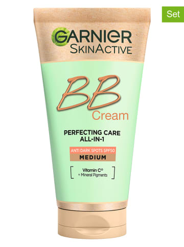 Garnier 2er-Set: BB-Creams "SkinActive - Mittel LSF50", 50 ml