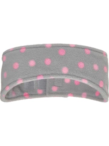 Playshoes Fleece-Stirnband in Grau/ Rosa