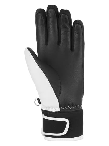 Reusch Rękawiczki narciarskie "Thais" w kolorze biało-czarnym