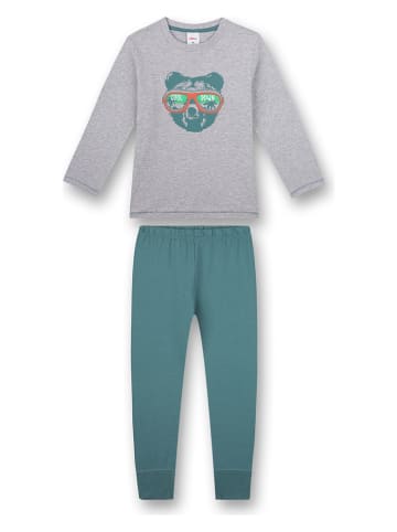 S.Oliver Pyjama turquoise/grijs