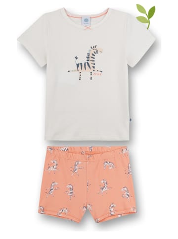 Sanetta Pyjama wit/oranje