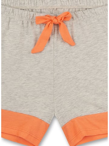 Sanetta Pyjamashorts in Grau/ Orange