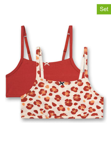 Sanetta 2er-Set: Bustiers in Rot/ Beige
