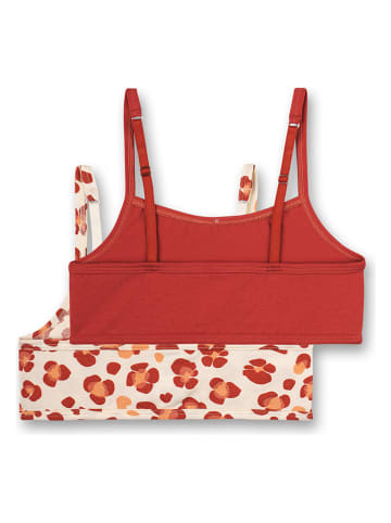 Sanetta 2er-Set: Bustiers in Rot/ Beige