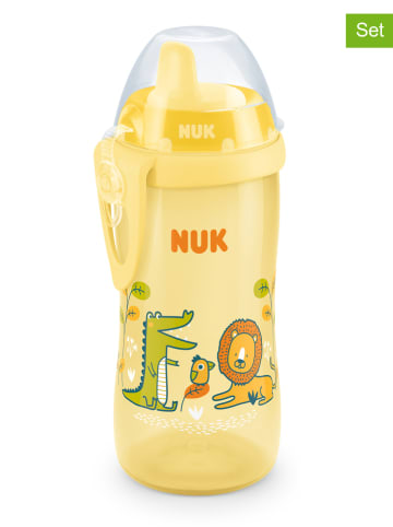 NUK 2-delige set: drinkleerflessen "Kiddy Cup" geel - 300 ml