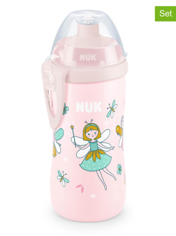 NUK 2er-Set: Trinklernflaschen "Junior Cup"  in Rosa - 300 ml