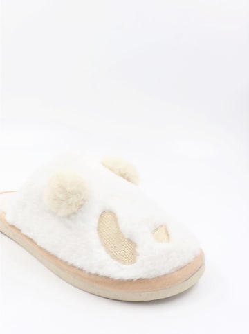 Confly Pantoffels beige/wit