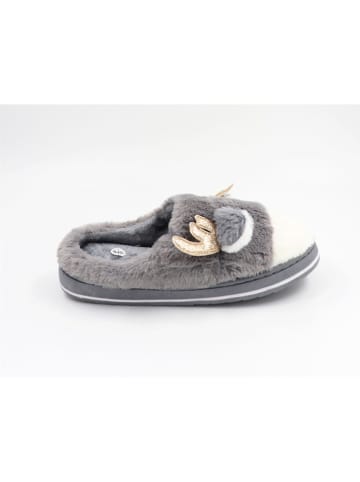 Confly Hausschuhe in Grau/ Creme