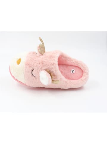 Confly Hausschuhe in Rosa/ Creme