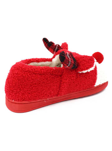 Confly Pantoffels rood/wit