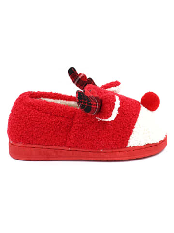 Confly Pantoffels rood/wit