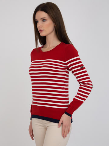 SIR RAYMOND TAILOR Pullover "Hola" in Rot/ Creme