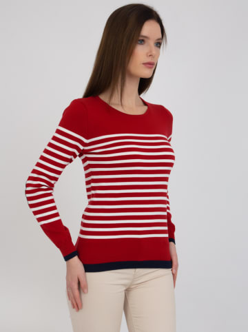 SIR RAYMOND TAILOR Pullover "Hola" in Rot/ Creme