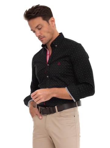 SIR RAYMOND TAILOR Hemd "Risor" in Schwarz/ Rot