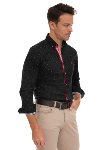 SIR RAYMOND TAILOR Hemd "Risor" in Schwarz/ Rot