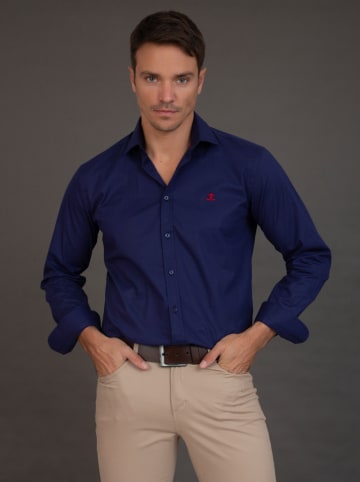 SIR RAYMOND TAILOR Blouse "Moss" donkerblauw