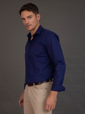 SIR RAYMOND TAILOR Blouse "Moss" donkerblauw