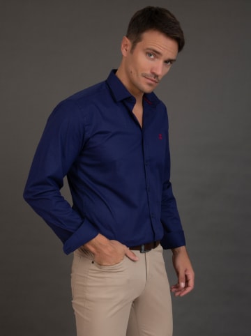 SIR RAYMOND TAILOR Blouse "Moss" donkerblauw