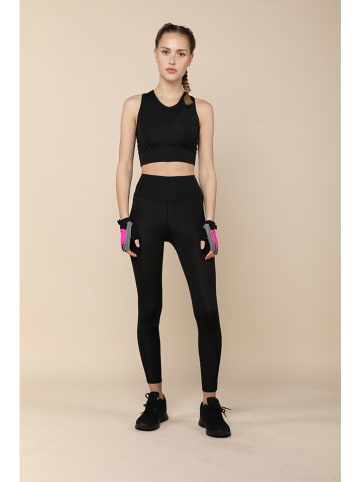 Onamaste Legginsy sportowe w kolorze czarnym