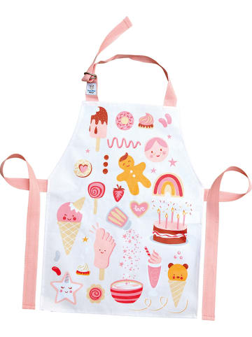 ThreadBear Knutselschort "Snoepgoed" lichtblauw/lichtroze - (L)45 x (B)34 cm